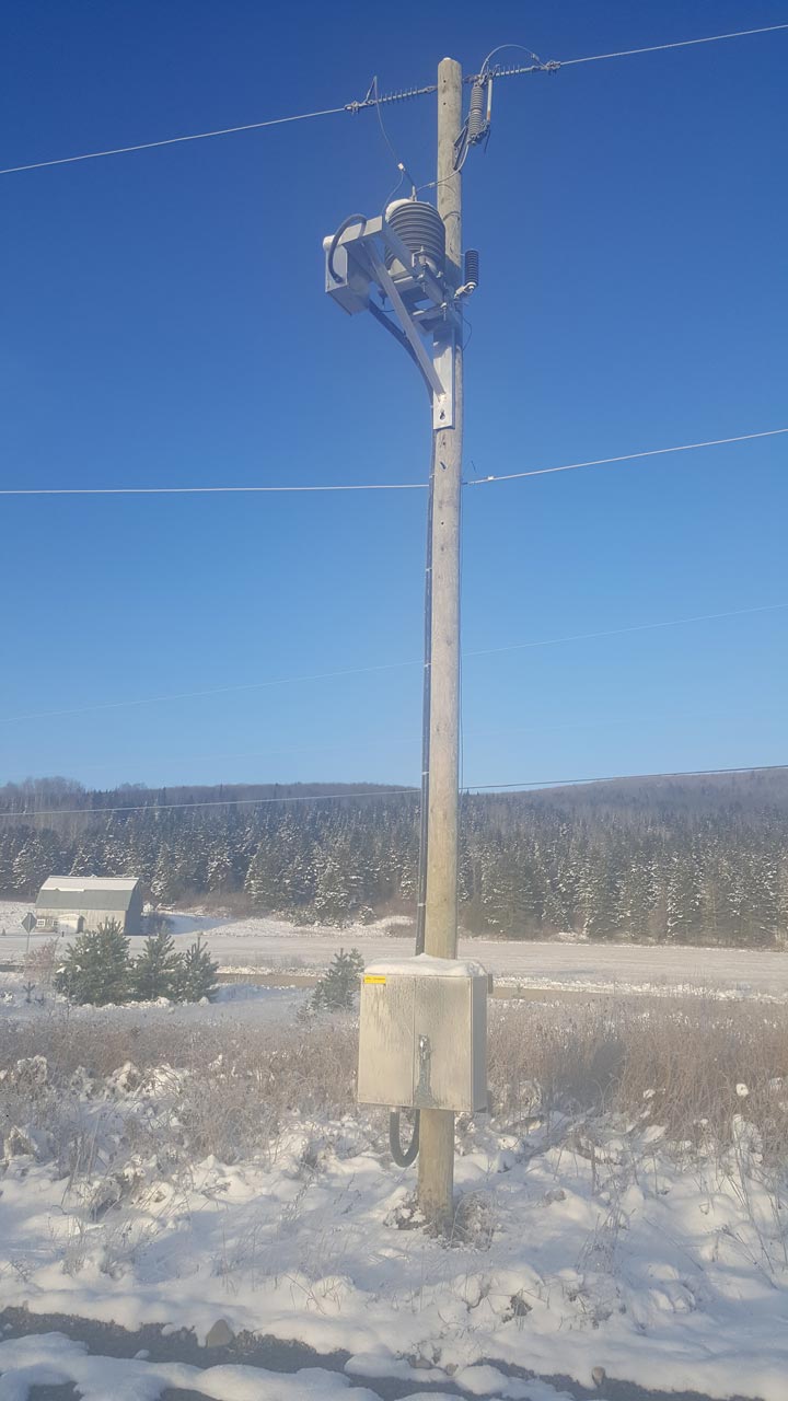 Éco-ligne 0 Électrification d’un réseau électrique Cuve de mesurage ligne électrique privée